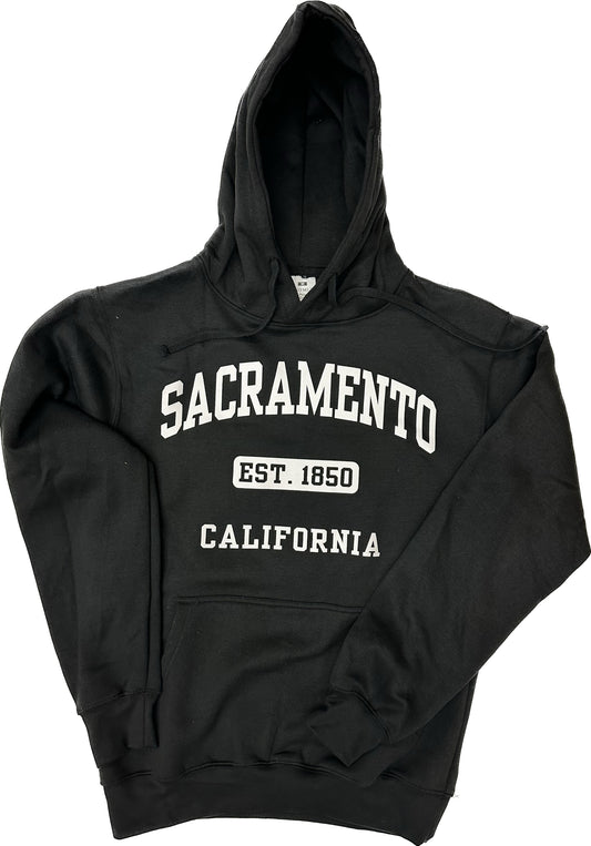 Printed Black Hoodie "Sacramento"- Pro M3
