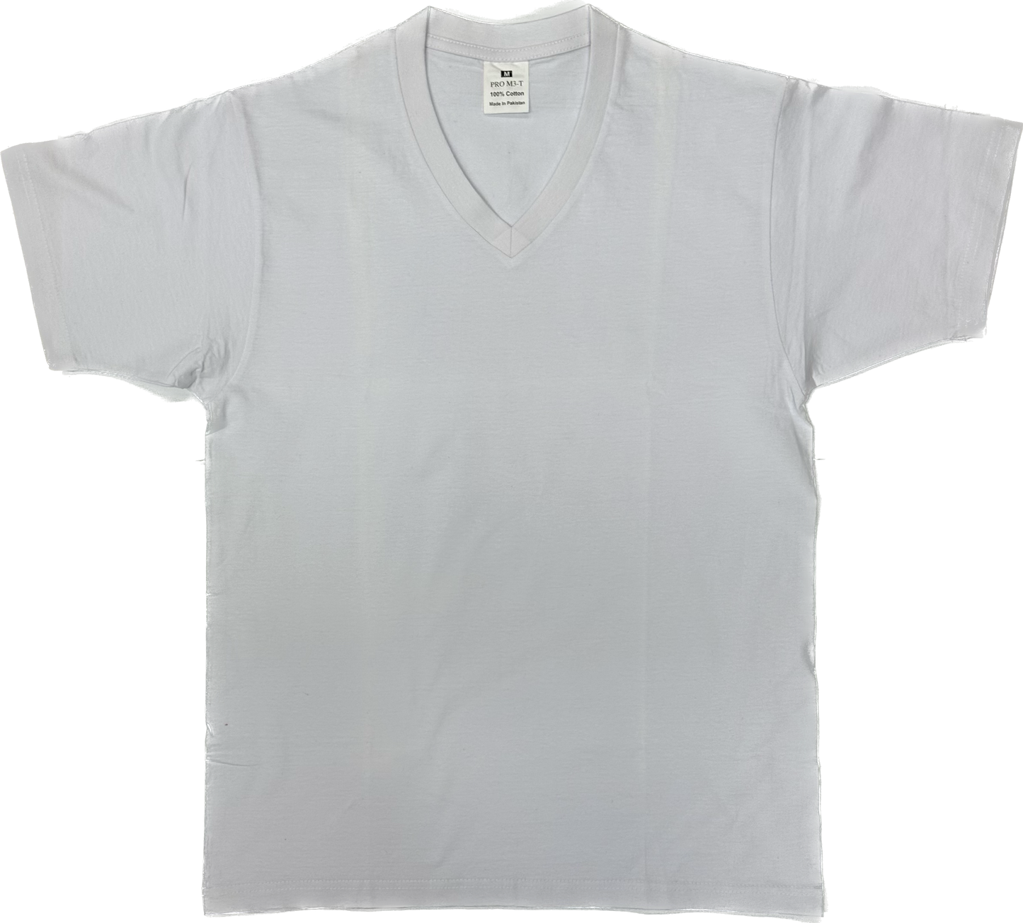 Pro M3 Plain V-Neck T-shirt White/Black