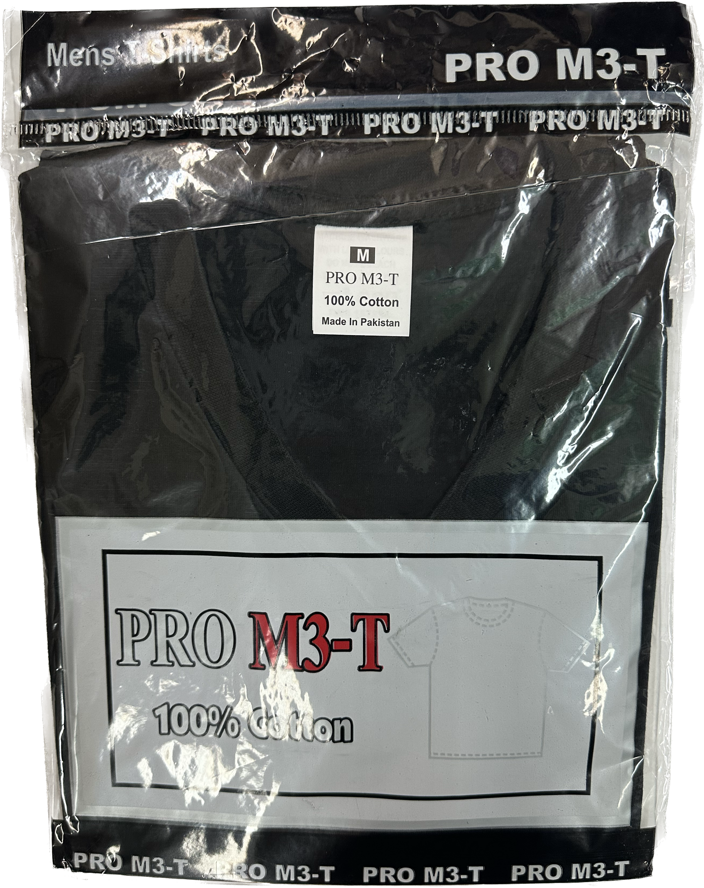 Pro M3 Plain V-Neck T-shirt White/Black