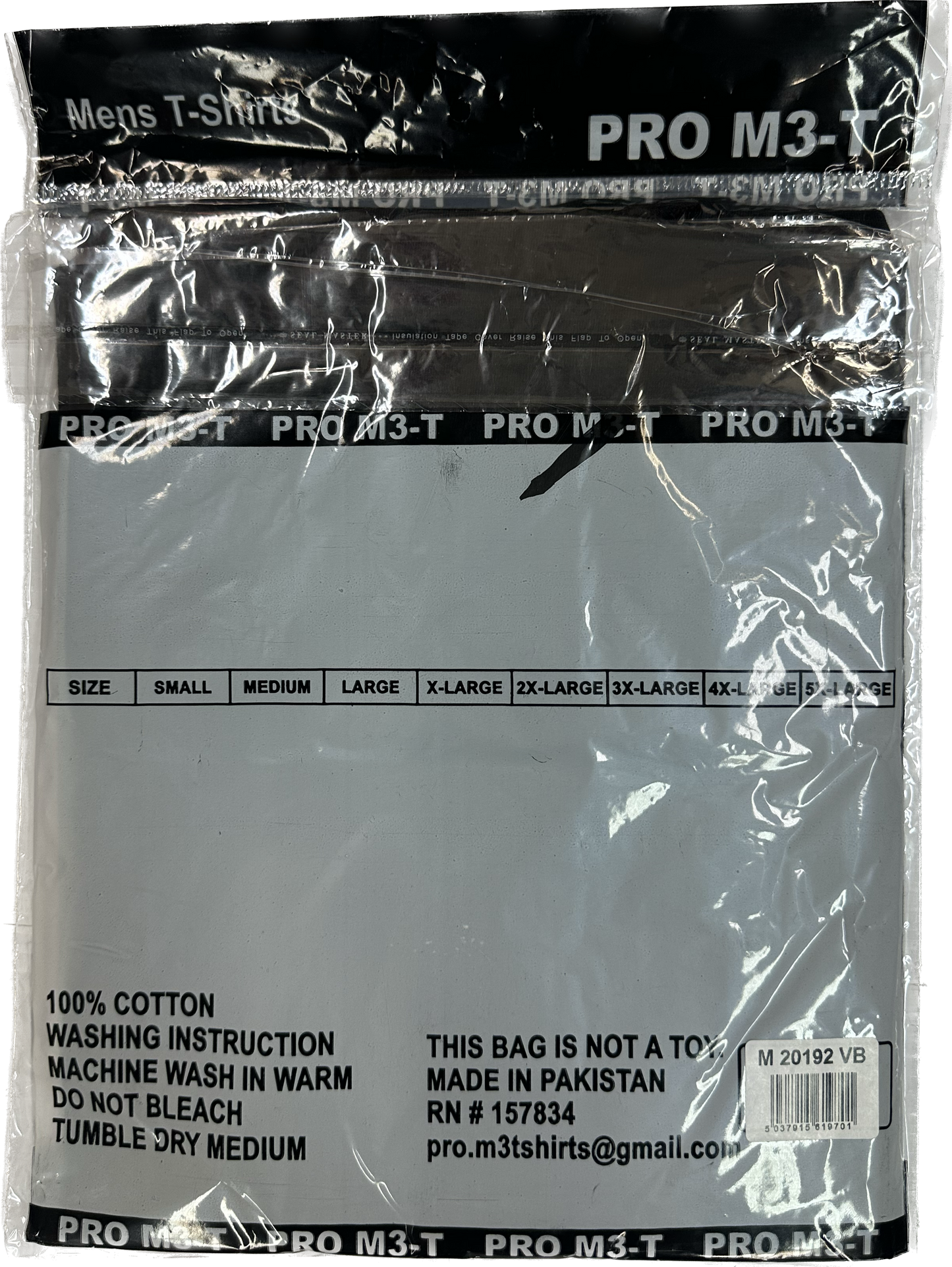 Pro M3 Plain V-Neck T-shirt White/Black