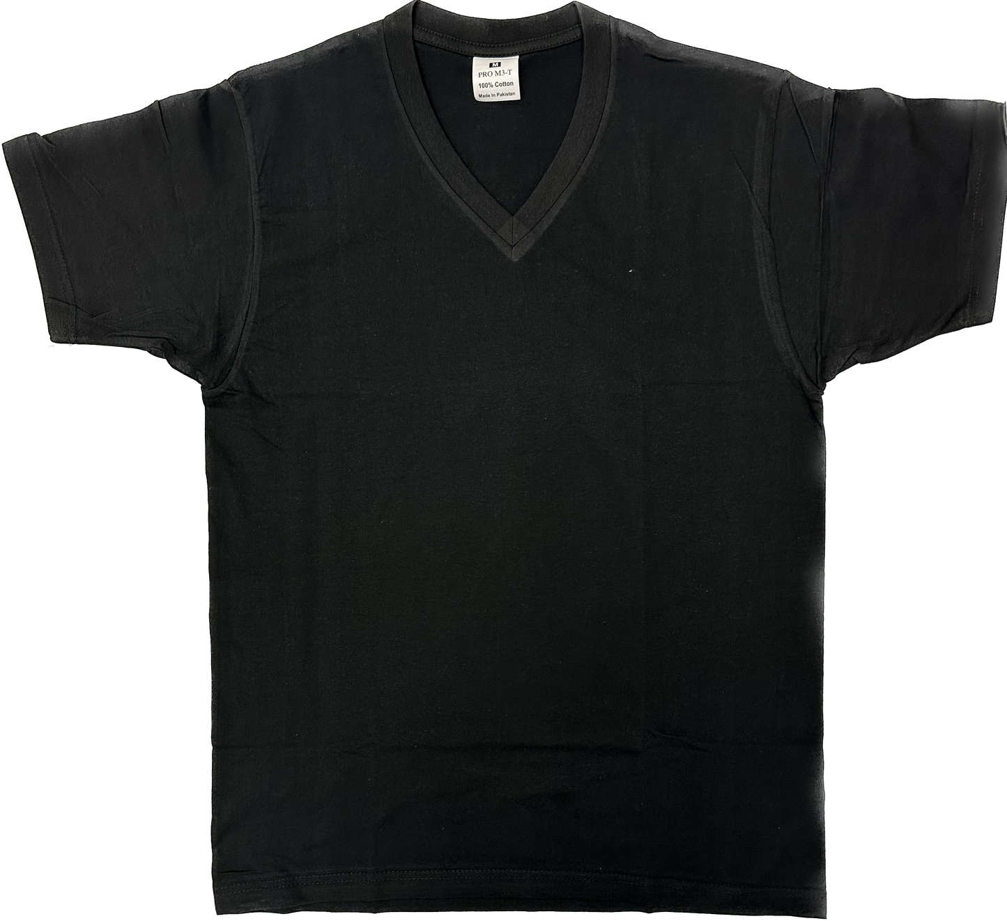 Pro M3 Plain V-Neck T-shirt White/Black