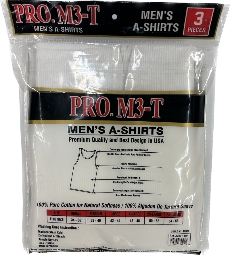 Pro M3 A-Shirt White/Black
