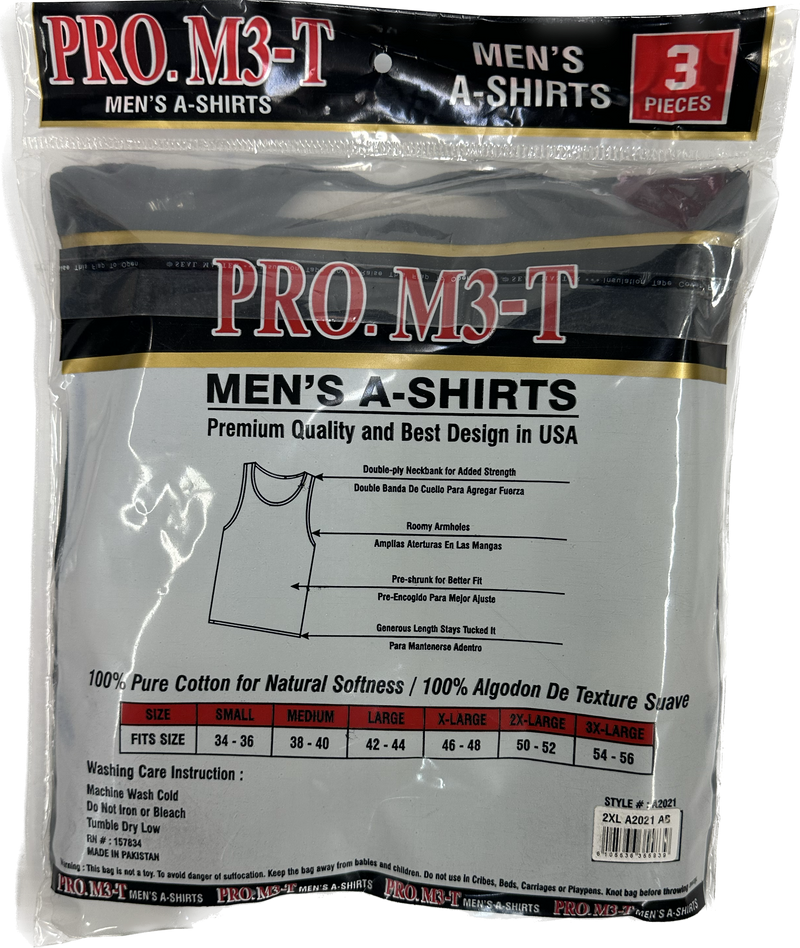 Pro M3 A-Shirt White/Black