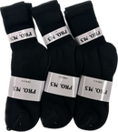 12 Pairs Crew Socks White & Black - Pro M3