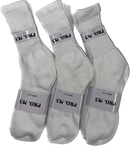 12 Pairs Crew Socks White & Black - Pro M3