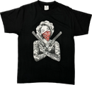 Printed Black T-shirt "Marilyn x Weed"- Pro M3