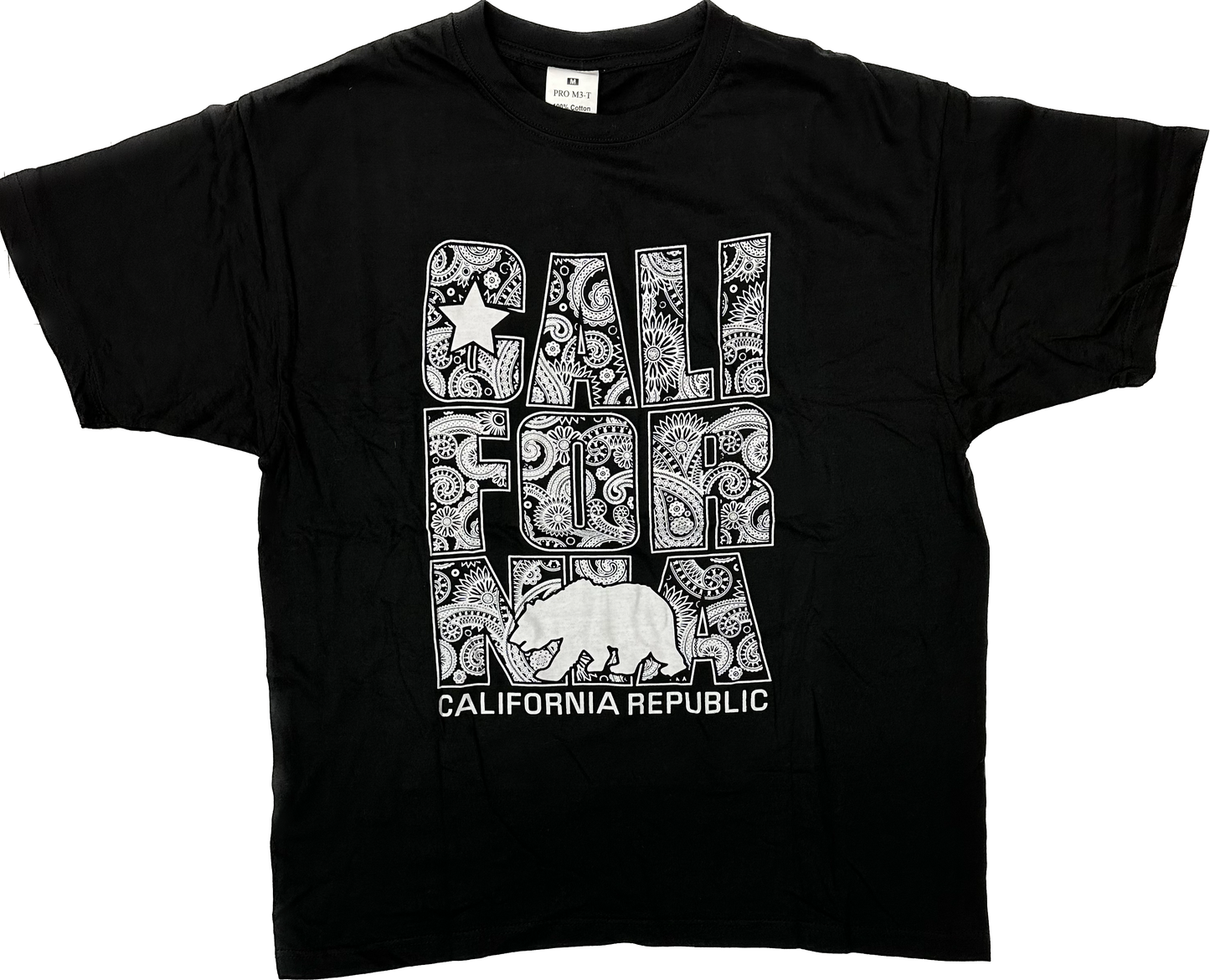 Printed Black T-shirt "Cali"- Pro M3