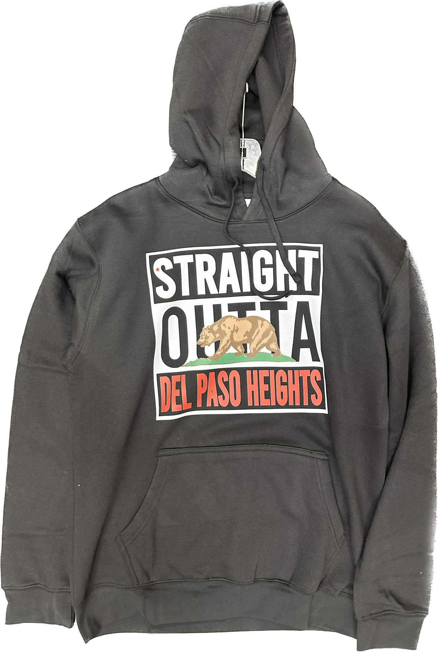 Printed Black Hoodie "Straight Outta Del Paso Heights"- Pro M3